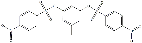 3-[({4-nitrophenyl}sulfonyl)oxy]-5-methylphenyl 4-nitrobenzenesulfonate Structure