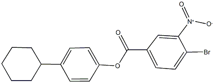 4-cyclohexylphenyl 4-bromo-3-nitrobenzoate 化学構造式