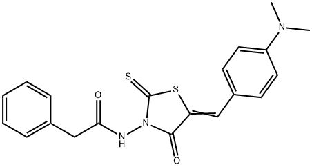 N-{5-[4-(dimethylamino)benzylidene]-4-oxo-2-thioxo-1,3-thiazolidin-3-yl}-2-phenylacetamide Structure