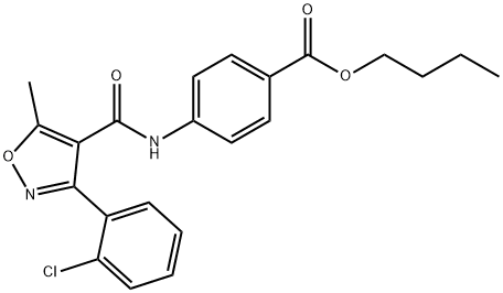 butyl 4-({[3-(2-chlorophenyl)-5-methyl-4-isoxazolyl]carbonyl}amino)benzoate Structure