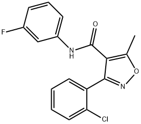 3-(2-chlorophenyl)-N-(3-fluorophenyl)-5-methyl-4-isoxazolecarboxamide|