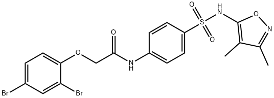 2-(2,4-dibromophenoxy)-N-(4-{[(3,4-dimethyl-5-isoxazolyl)amino]sulfonyl}phenyl)acetamide,301681-41-4,结构式
