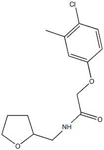 2-(4-chloro-3-methylphenoxy)-N-(tetrahydro-2-furanylmethyl)acetamide,301681-91-4,结构式