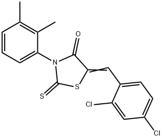 5-(2,4-dichlorobenzylidene)-3-(2,3-dimethylphenyl)-2-thioxo-1,3-thiazolidin-4-one Structure
