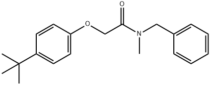 N-benzyl-2-(4-tert-butylphenoxy)-N-methylacetamide,301690-18-6,结构式