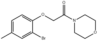 4-[(2-bromo-4-methylphenoxy)acetyl]morpholine,301693-97-0,结构式