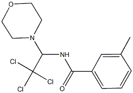 3-methyl-N-[2,2,2-trichloro-1-(4-morpholinyl)ethyl]benzamide Struktur