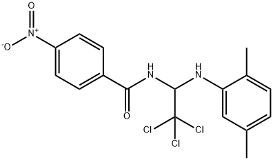 4-nitro-N-[2,2,2-trichloro-1-(2,5-dimethylanilino)ethyl]benzamide Structure