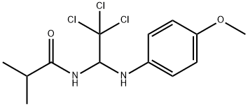 2-methyl-N-[2,2,2-trichloro-1-(4-methoxyanilino)ethyl]propanamide Structure