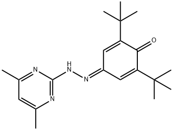 2,6-ditert-butylbenzo-1,4-quinone 4-[(4,6-dimethyl-2-pyrimidinyl)hydrazone],301818-68-8,结构式