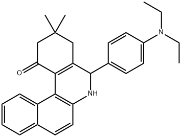 5-[4-(diethylamino)phenyl]-3,3-dimethyl-3,4,5,6-tetrahydrobenzo[a]phenanthridin-1(2H)-one Struktur