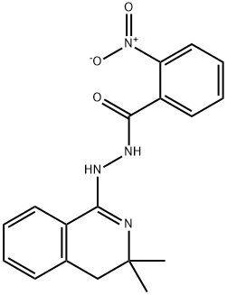 N'-(3,3-dimethyl-3,4-dihydro-1-isoquinolinyl)-2-nitrobenzohydrazide,302333-68-2,结构式