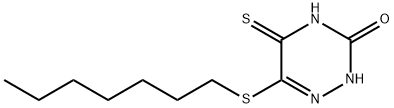 6-(heptylsulfanyl)-5-thioxo-4,5-dihydro-1,2,4-triazin-3(2H)-one 结构式