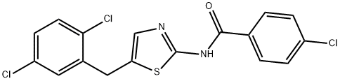 4-chloro-N-{5-[(2,5-dichlorophenyl)methyl]-1,3-thiazol-2-yl}benzamide|