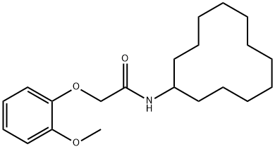 N-cyclododecyl-2-(2-methoxyphenoxy)acetamide,302550-03-4,结构式