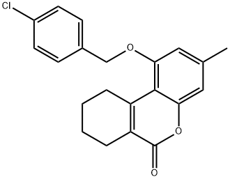 1-[(4-chlorobenzyl)oxy]-3-methyl-7,8,9,10-tetrahydro-6H-benzo[c]chromen-6-one|