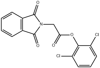 2,6-dichlorophenyl (1,3-dioxo-1,3-dihydro-2H-isoindol-2-yl)acetate Struktur