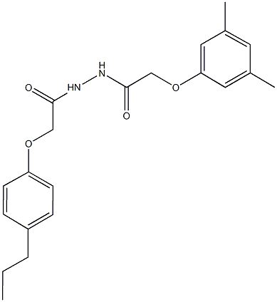 N'-[(3,5-dimethylphenoxy)acetyl]-2-(4-propylphenoxy)acetohydrazide Struktur