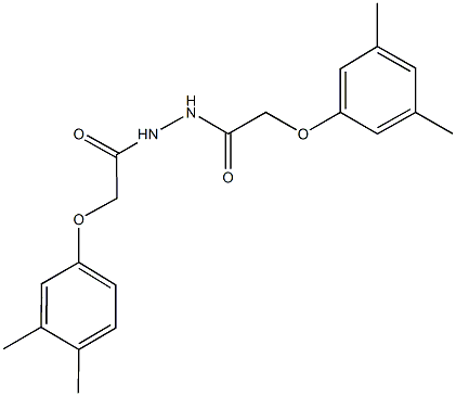 2-(3,4-dimethylphenoxy)-N'-[(3,5-dimethylphenoxy)acetyl]acetohydrazide 化学構造式
