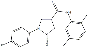 N-(2,5-dimethylphenyl)-1-(4-fluorophenyl)-5-oxo-3-pyrrolidinecarboxamide Structure