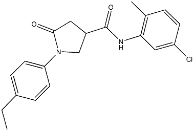 N-(5-chloro-2-methylphenyl)-1-(4-ethylphenyl)-5-oxo-3-pyrrolidinecarboxamide Structure