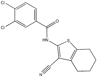 3,4-dichloro-N-(3-cyano-4,5,6,7-tetrahydro-1-benzothien-2-yl)benzamide Structure