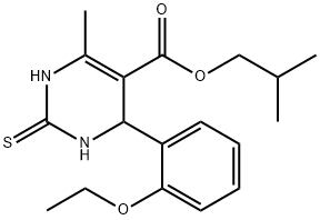 2-methylpropyl 4-[2-(ethyloxy)phenyl]-6-methyl-2-thioxo-1,2,3,4-tetrahydropyrimidine-5-carboxylate Structure