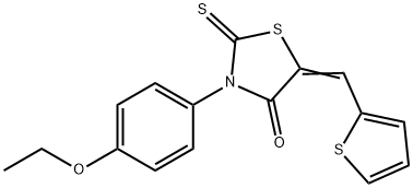 3-(4-ethoxyphenyl)-5-(2-thienylmethylene)-2-thioxo-1,3-thiazolidin-4-one Struktur