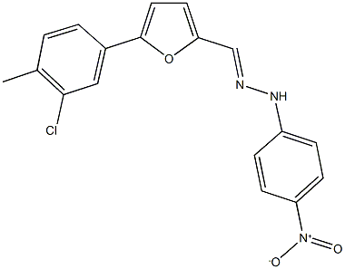 5-(3-chloro-4-methylphenyl)-2-furaldehyde {4-nitrophenyl}hydrazone Structure