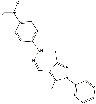 5-chloro-3-methyl-1-phenyl-1H-pyrazole-4-carbaldehyde {4-nitrophenyl}hydrazone,302564-91-6,结构式