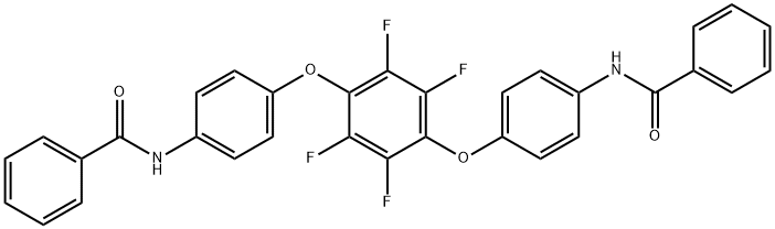 N-(4-{4-[4-(benzoylamino)phenoxy]-2,3,5,6-tetrafluorophenoxy}phenyl)benzamide Structure