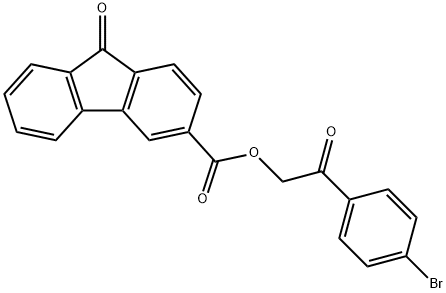 2-(4-bromophenyl)-2-oxoethyl 9-oxo-9H-fluorene-3-carboxylate 结构式