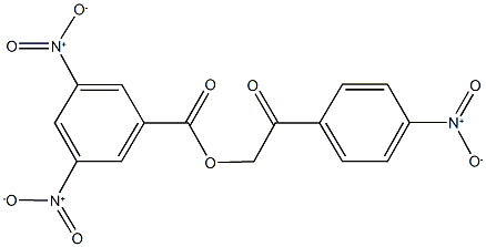 2-{4-nitrophenyl}-2-oxoethyl 3,5-dinitrobenzoate 化学構造式