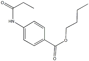 butyl 4-(propionylamino)benzoate Struktur