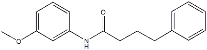 N-(3-methoxyphenyl)-4-phenylbutanamide 结构式