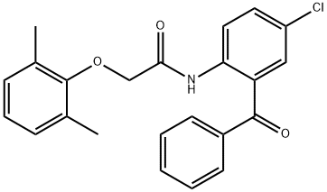 N-(2-benzoyl-4-chlorophenyl)-2-(2,6-dimethylphenoxy)acetamide Structure