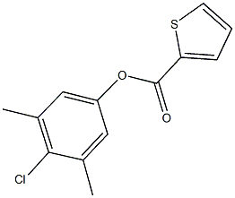 4-chloro-3,5-dimethylphenyl 2-thiophenecarboxylate,302574-80-7,结构式