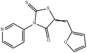 5-(2-furylmethylene)-3-(3-pyridinyl)-2-thioxo-1,3-thiazolidin-4-one Struktur