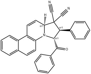 3-benzoyl-2-phenyl-2,3-dihydrobenzo[f]pyrrolo[1,2-a]quinoline-1,1(12aH)-dicarbonitrile,302588-84-7,结构式