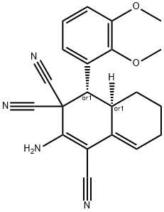 2-amino-4-(2,3-dimethoxyphenyl)-4a,5,6,7-tetrahydro-1,3,3(4H)-naphthalenetricarbonitrile Struktur