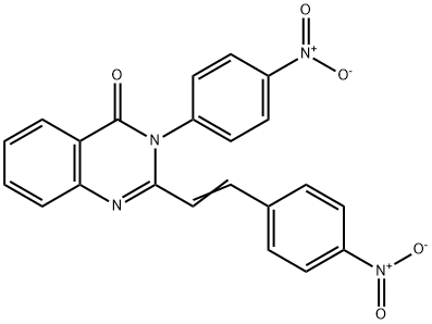 3-{4-nitrophenyl}-2-(2-{4-nitrophenyl}vinyl)-4(3H)-quinazolinone Structure