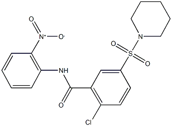 2-chloro-N-{2-nitrophenyl}-5-(1-piperidinylsulfonyl)benzamide|