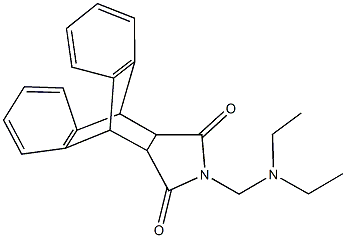 13-[(diethylamino)methyl]-9,10-dihydro-9,10[3,4]pyrrolidinoanthracene-12,14-dione 结构式