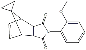 4-(2-methoxyphenyl)-spiro(4-azatricyclo[5.2.1.0~2,6~]dec-8-ene-10,1'-cyclopropane)-3,5-dione,302777-16-8,结构式