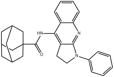 N-(1-phenyl-2,3-dihydro-1H-pyrrolo[2,3-b]quinolin-4-yl)-1-adamantanecarboxamide Structure