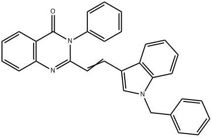 2-[2-(1-benzyl-1H-indol-3-yl)vinyl]-3-phenyl-4(3H)-quinazolinone Struktur