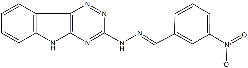 3-nitrobenzaldehyde 5H-[1,2,4]triazino[5,6-b]indol-3-ylhydrazone Structure