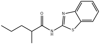 N-(1,3-benzothiazol-2-yl)-2-methylpentanamide Structure