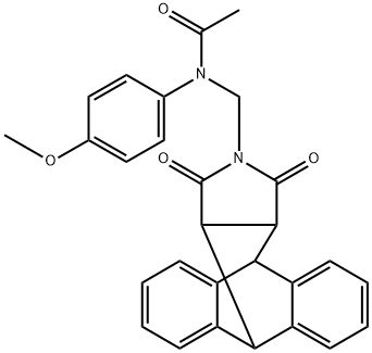 N-[(16,18-dioxo-17-azapentacyclo[6.6.5.0~2,7~.0~9,14~.0~15,19~]nonadeca-2,4,6,9,11,13-hexaen-17-yl)methyl]-N-(4-methoxyphenyl)acetamide,302800-52-8,结构式