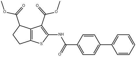 dimethyl 2-[([1,1'-biphenyl]-4-ylcarbonyl)amino]-5,6-dihydro-4H-cyclopenta[b]thiophene-3,4-dicarboxylate|